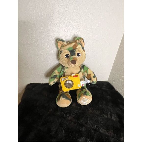 Build A Bear Camo Wolf Great Wolf Lodge Stuffed Animal...